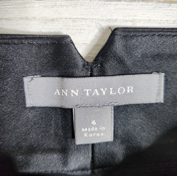 Ann Tailor two tone black tuxedo dress pants size 6 - Picture 3 of 5